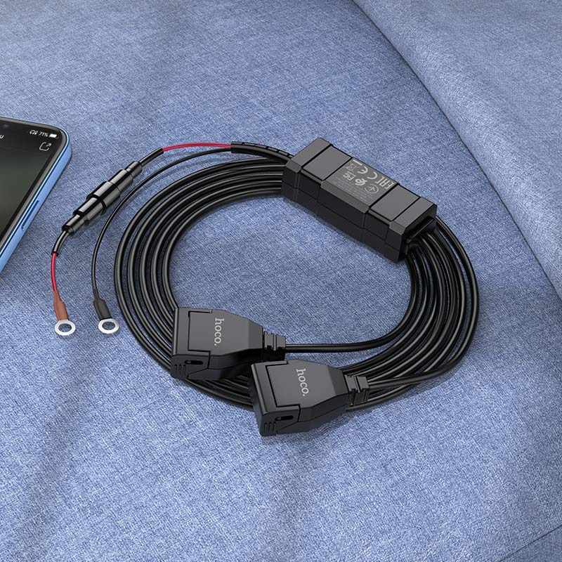 HOCO Z45A Motorcycle USB Charger – Dual Port 36W Waterproof