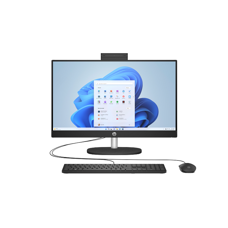 HP 24-CR0041NE AIO PC - 23.8" FHD Non-Touch / i7 / 8GB / 512GB (NVMe M.2 SSD) / DOS (Without OS) / 1YW / Jet Black - Desktop