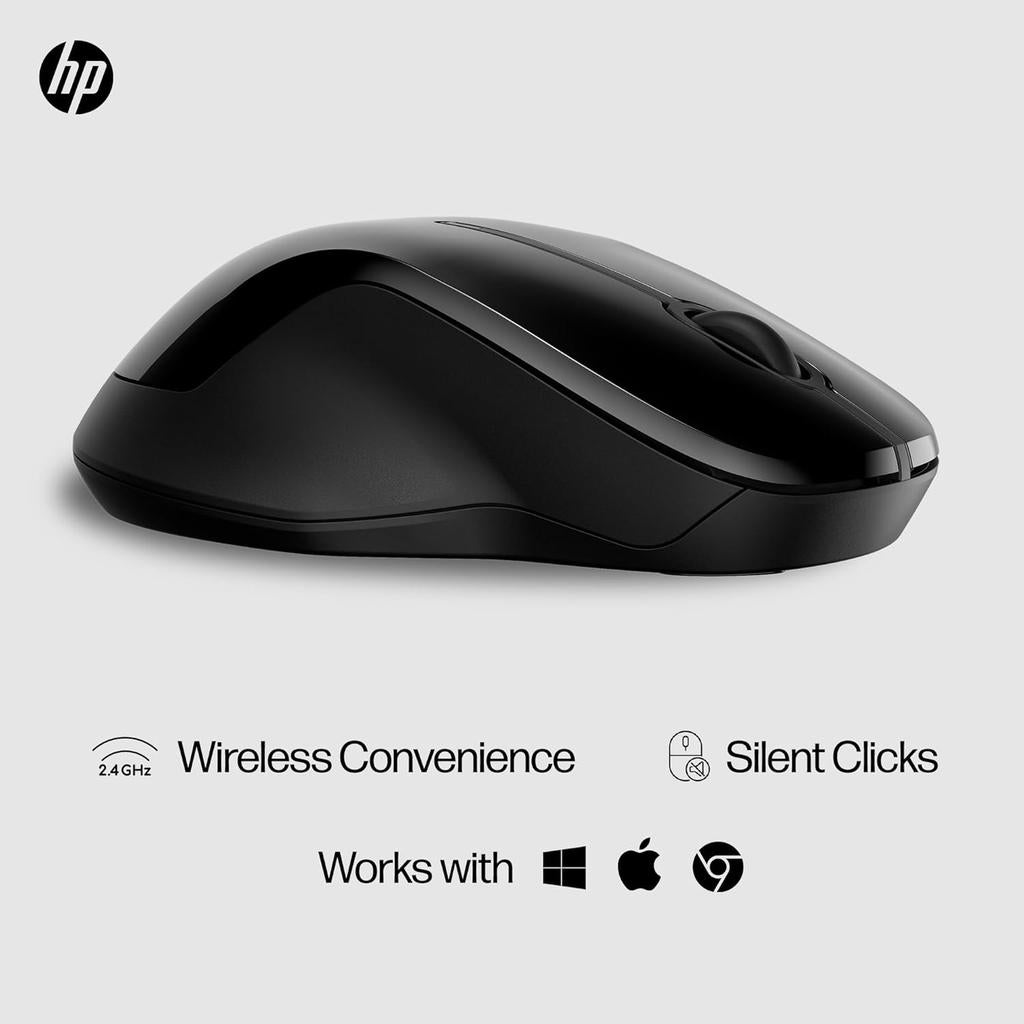 HP 250 Dual Wireless Mouse - Up to 1600 DPI / Black