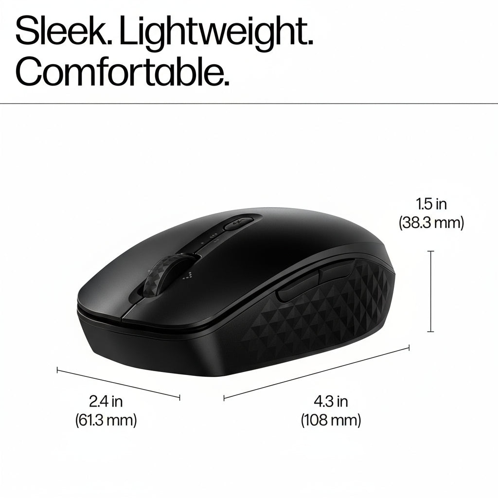 HP 420 Programmable Wireless Mouse - Up to 4000 DPI / Black