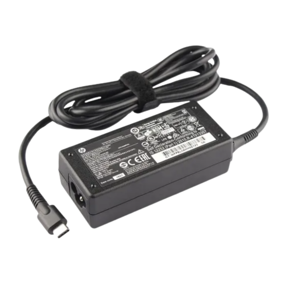 HP USB-C Laptop Charger with Power Cable – 45W 20V-2.25A
