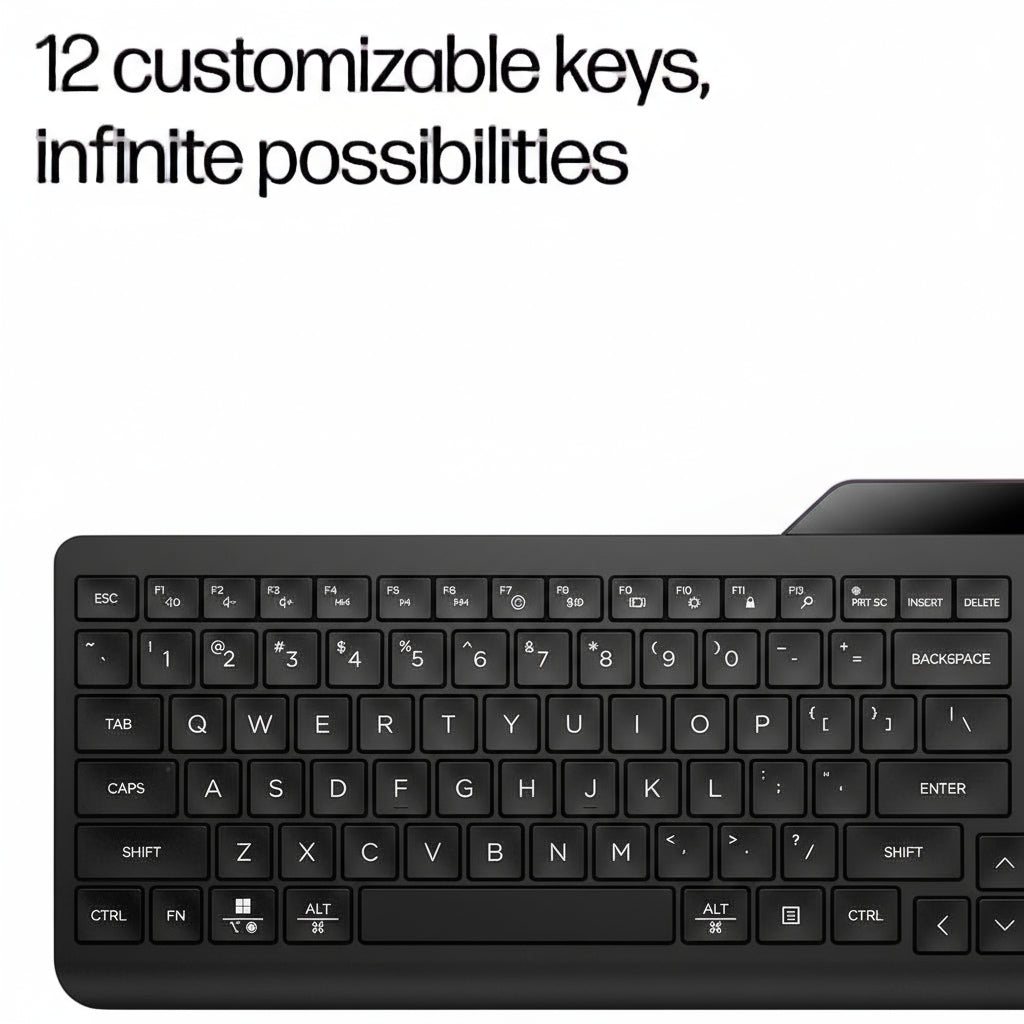 HP 460 Multi-Device Bluetooth Keyboard - Arabic/English Keys / Black