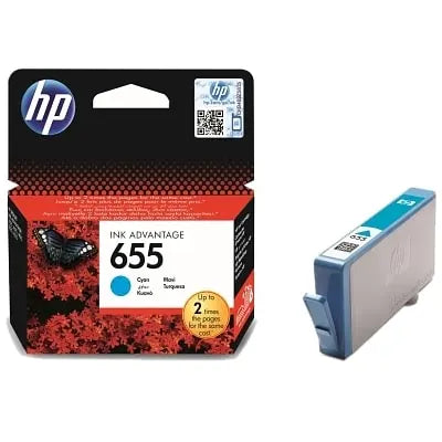 HP 655 Cyan Original Ink Advantage Cartridge CZ110AE