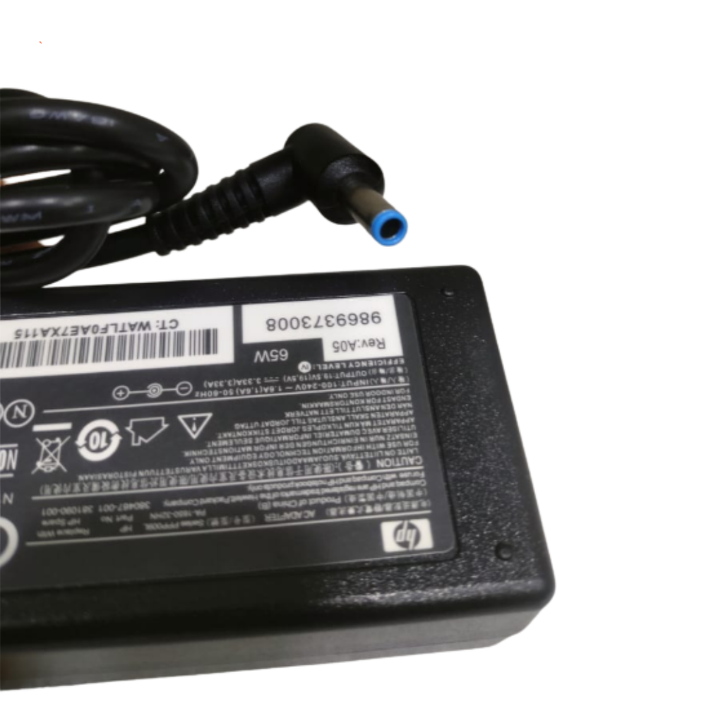 HP 65W 19.5V-3.33A (4.5×3.0) Laptop Charger with Power Cable
