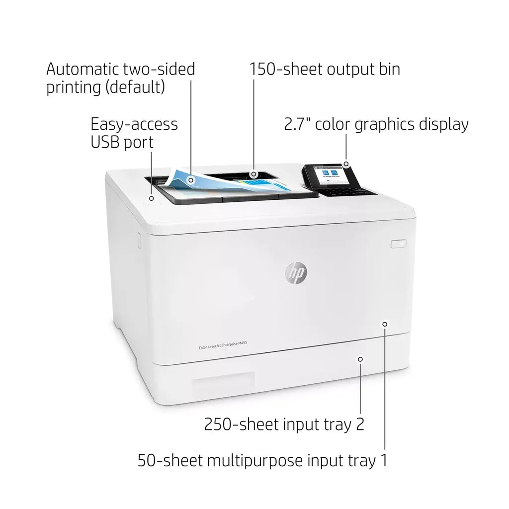 HP LaserJet Enterprise M455dn - 27ppm / 600dpi / A4 / USB / LAN / Color Laser - Printer