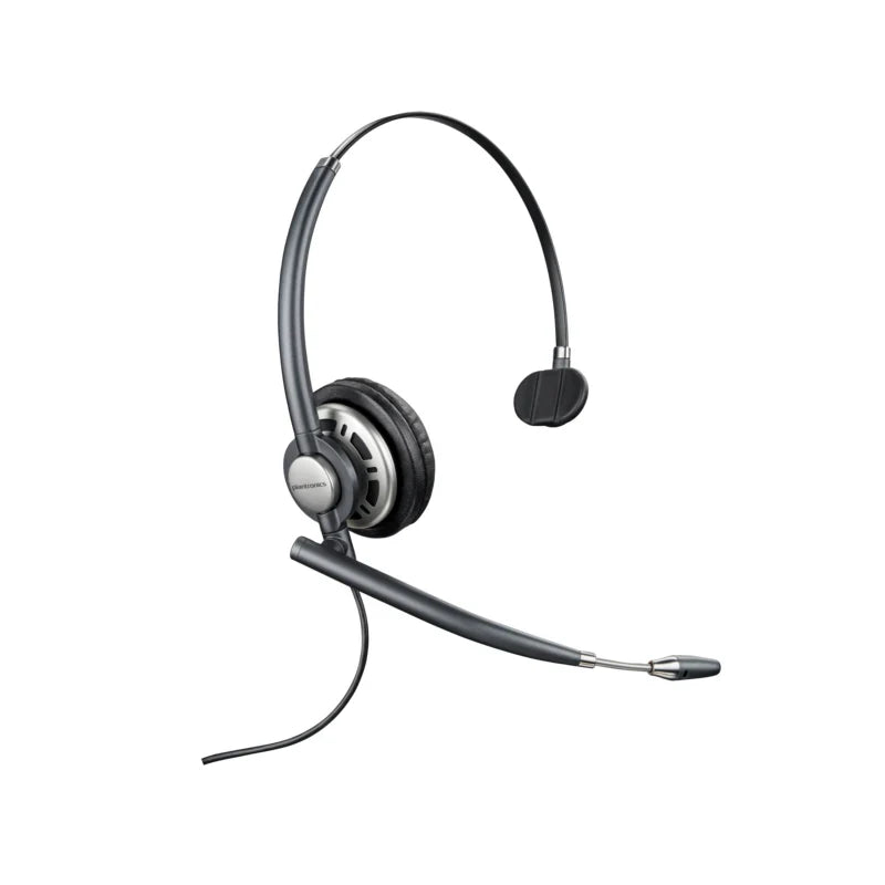 HP Poly EncorePro HW710 Single Ear Headset + HP Poly DA85 USB to QD Black Adapter