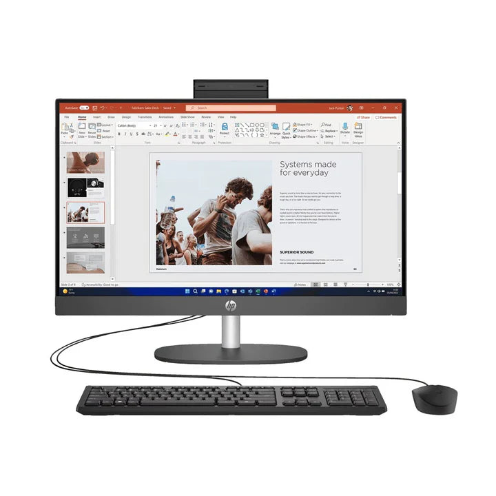 HP ProOne 240 G10 AIO i7, 16GB, 512GB NVMe,-23.8" FHD Non-Touch-DOS-1YW-Black-Desktop