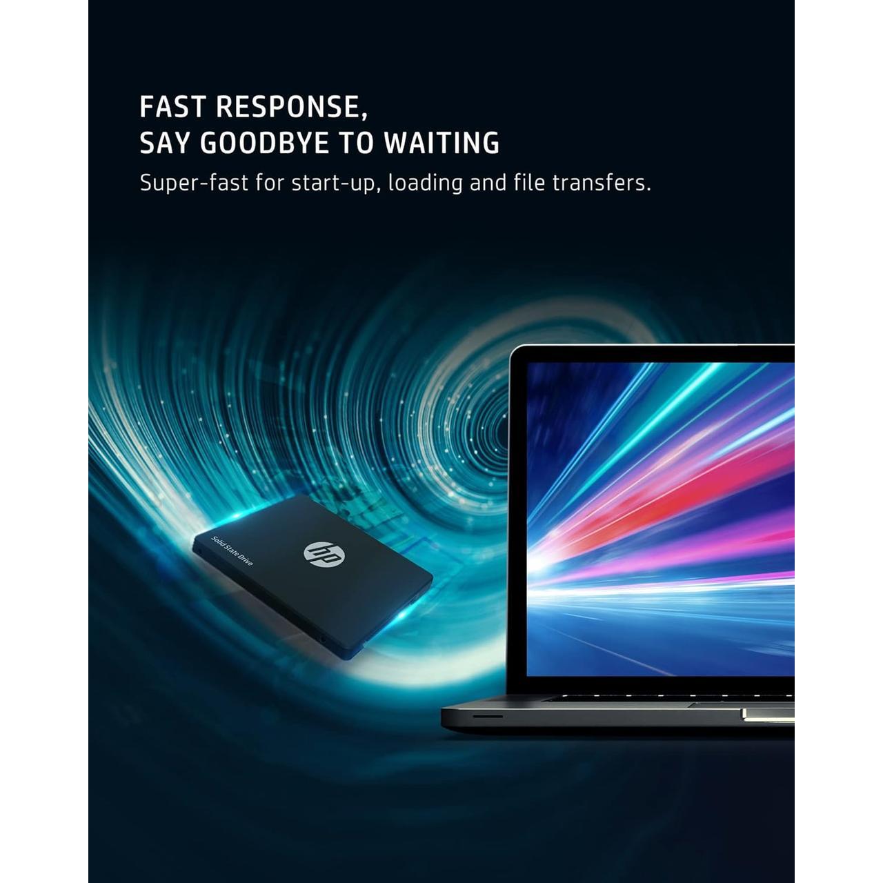 HP S650 240GB 2.5 Inch Internal SSD, SATA III 6 Gb/s, 3D NAND TLC PC Solid State Drive Up to 560 MB/s