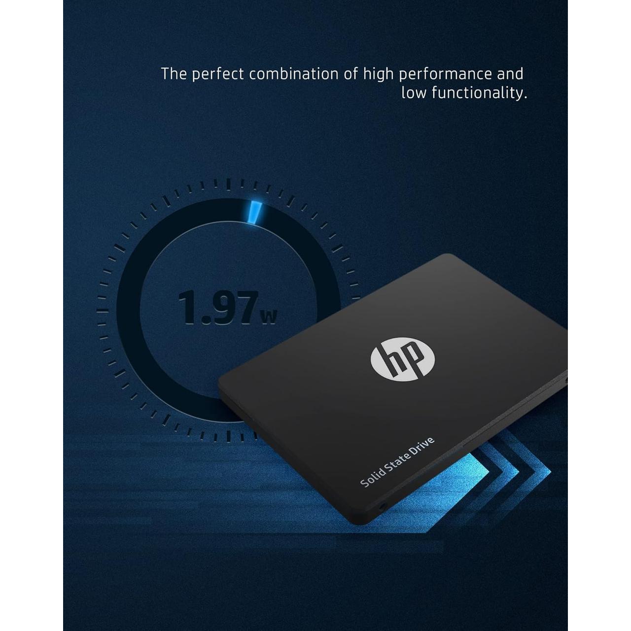 HP S650 240GB 2.5 Inch Internal SSD, SATA III 6 Gb/s, 3D NAND TLC PC Solid State Drive Up to 560 MB/s