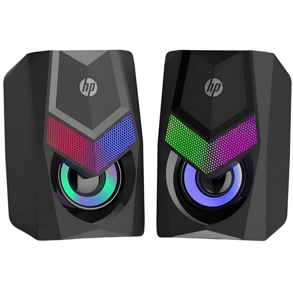 HP USB Speaker DHE-6000 RGB LED Lighting Stereo Volume control