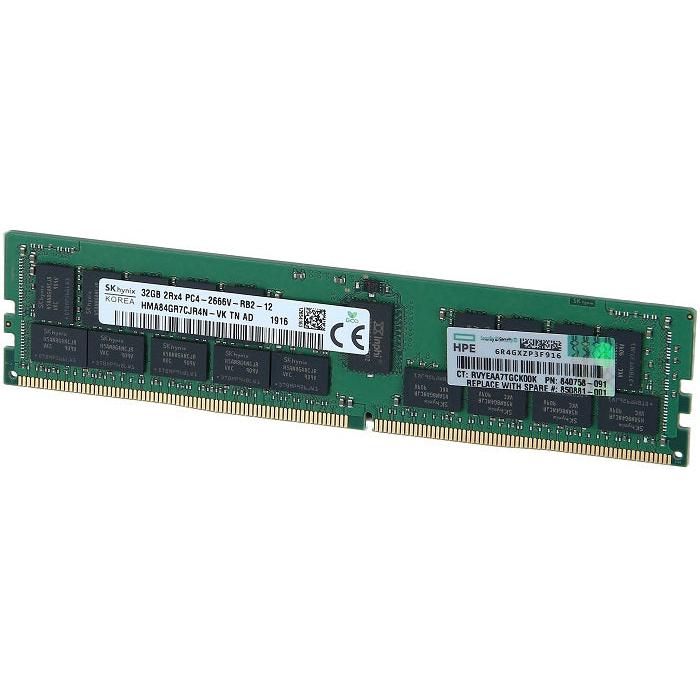 HPE 32GB 2Rx4 PC4-2666V-R Smart Kit : ProLiant Servers - Memory Gen 10