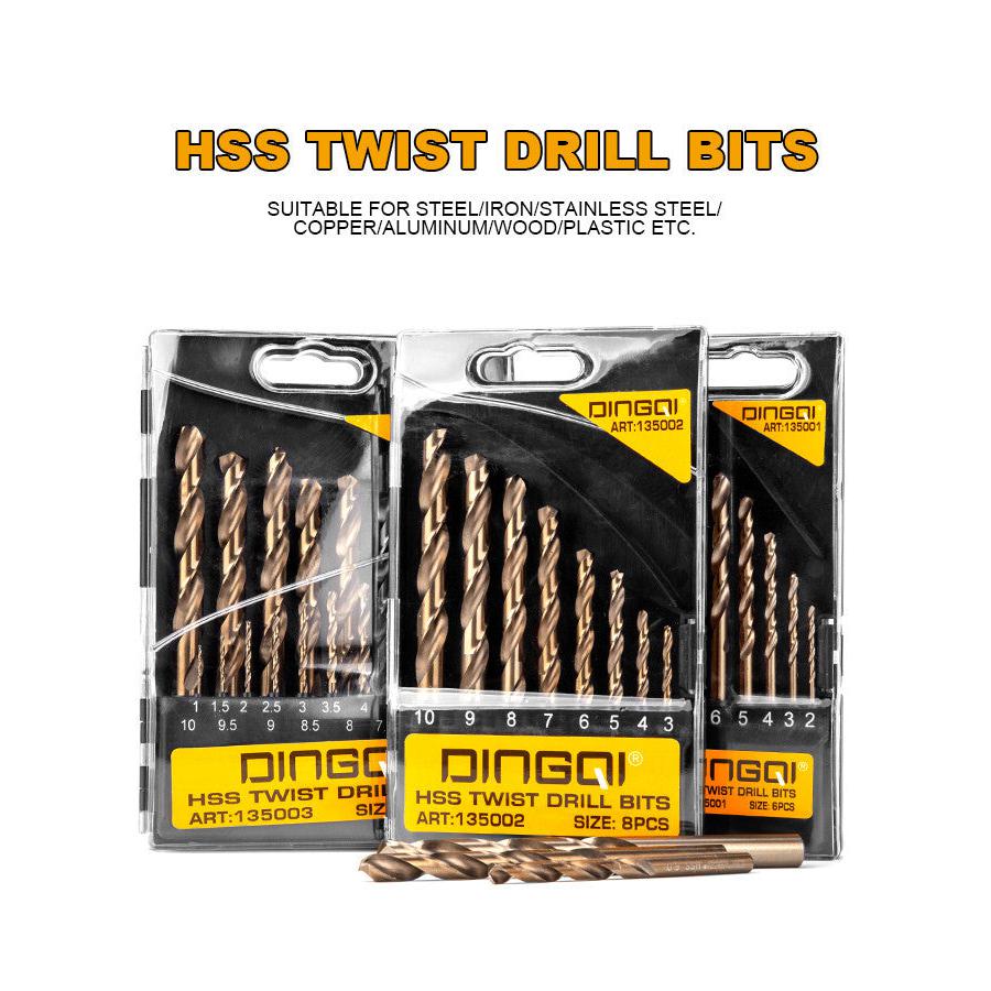 HSS Twist Drill Bits set High Quality Steel - 6 pcs