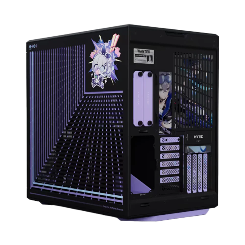 HYTE Y70 Silver Wolf Bundle E-ATX Case - Black