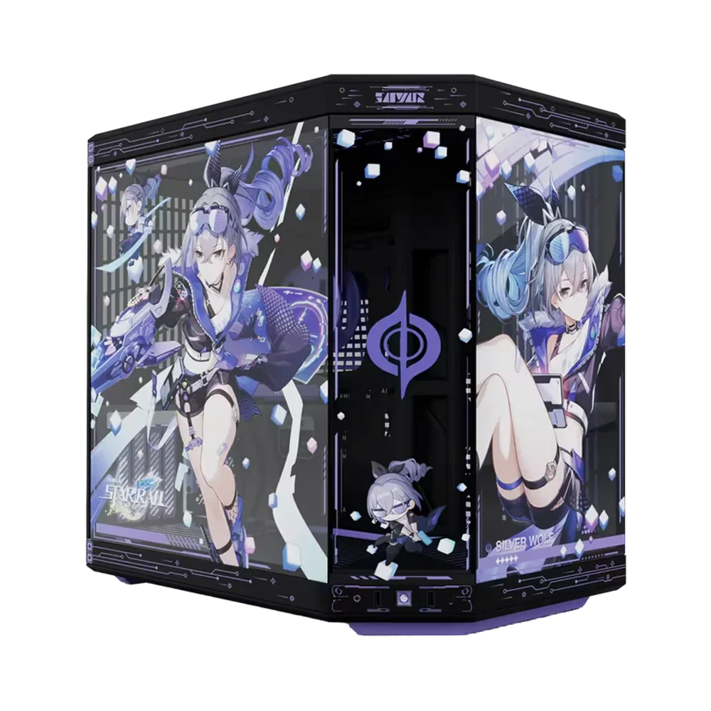 HYTE Y70 Silver Wolf Bundle E-ATX Case - Black