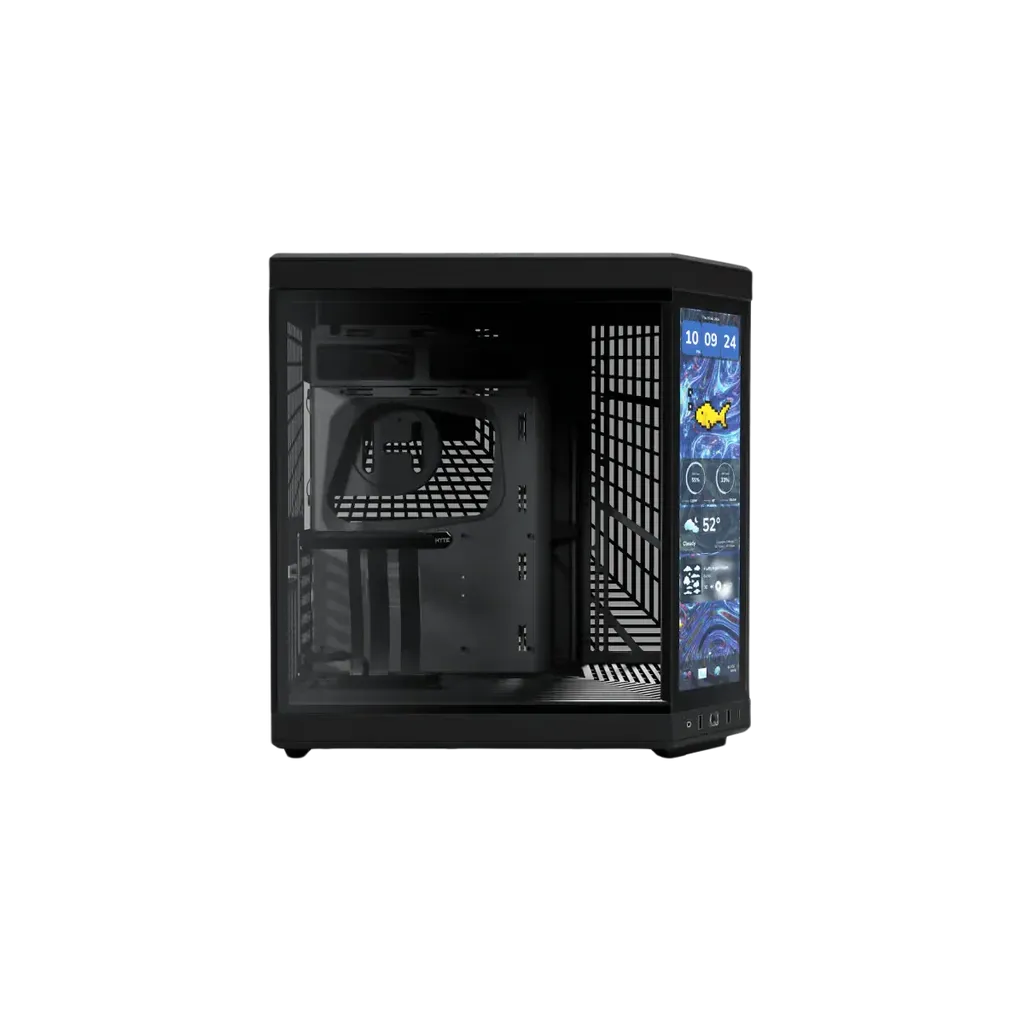 HYTE Y70 TOUCH INFINITE 14.5 Inch Integrated IPS Touchscreen ATX Case - Pitch Black