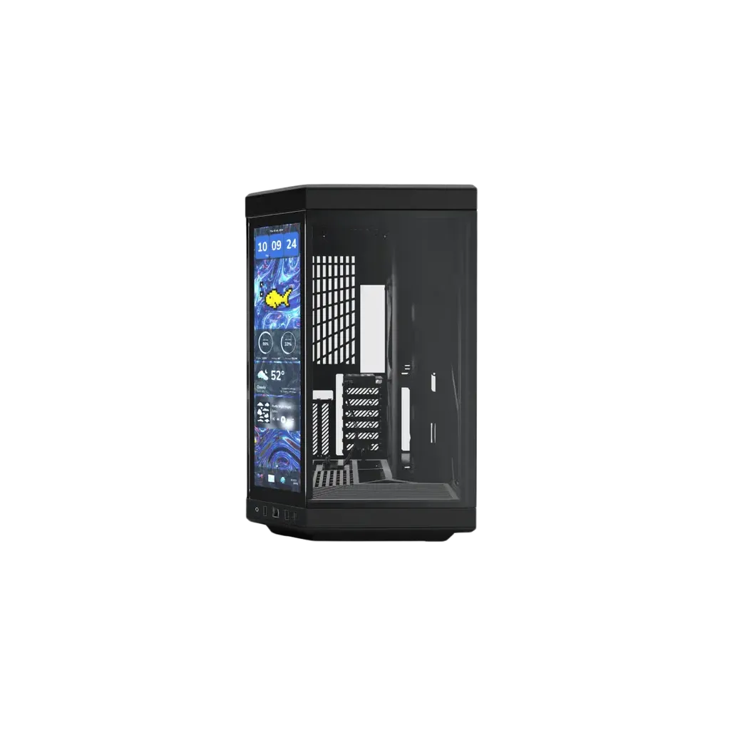 HYTE Y70 TOUCH INFINITE 14.5 Inch Integrated IPS Touchscreen ATX Case - Pitch Black