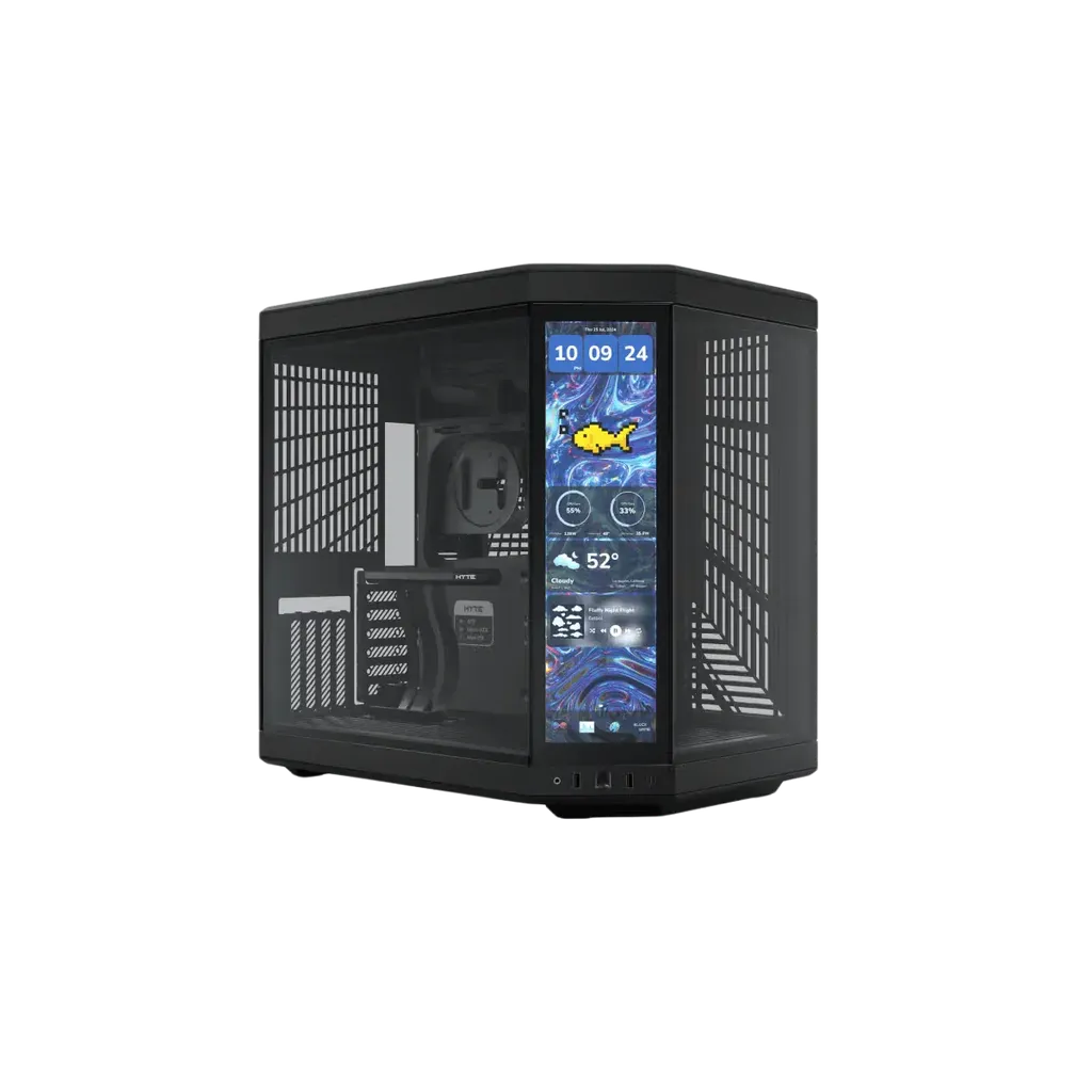 HYTE Y70 TOUCH INFINITE 14.5 Inch Integrated IPS Touchscreen ATX Case - Pitch Black