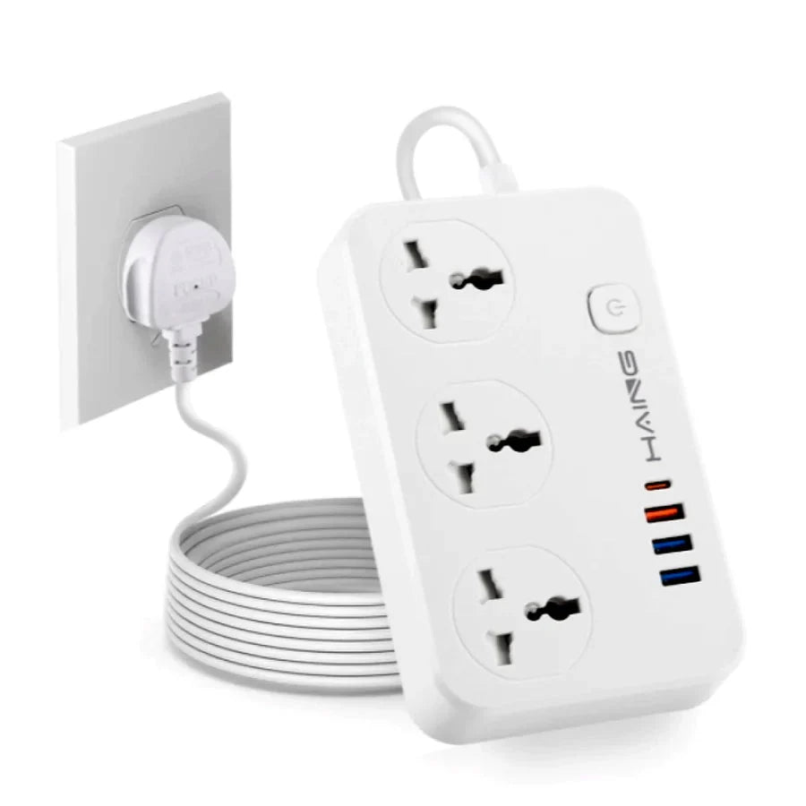 Haing 20W Fast Charger Power Extension with 2m Cable UK Sockets