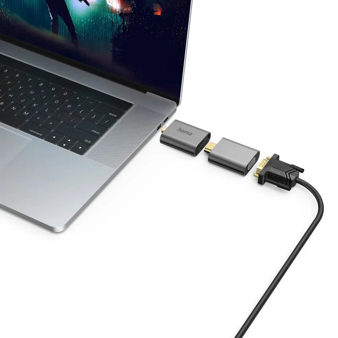 Hama 6-in-1 Adapter Connect2Go, USB-C, Mini-DisplayPort, HDMI, VGA