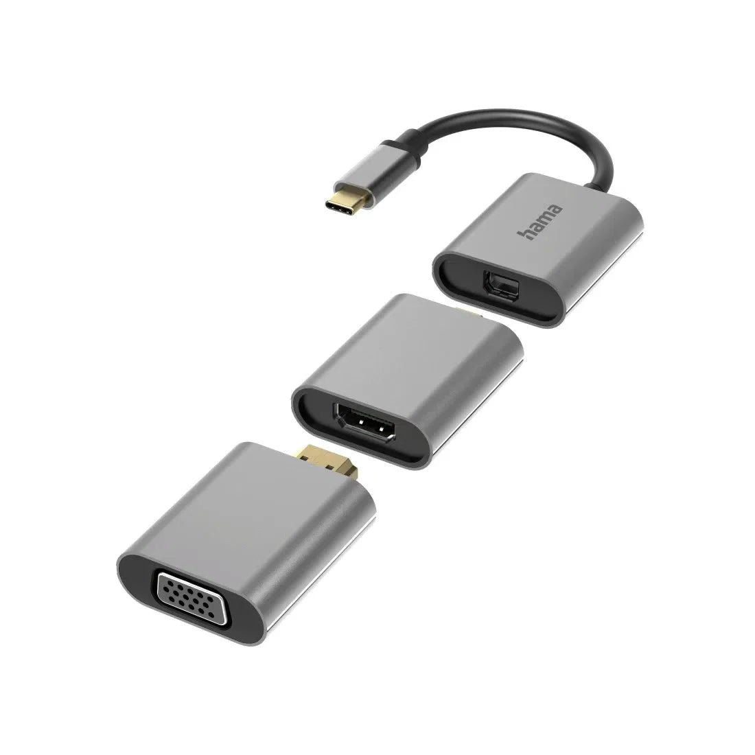 Hama 6-in-1 Adapter Connect2Go, USB-C, Mini-DisplayPort, HDMI, VGA