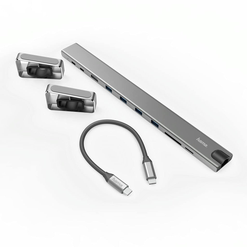 Hama 9-IN-1 USB-C DOCKSTATION FOR 4 X USB-A,USB-C,HDMI,LAN,SD,MICROSD | 135765