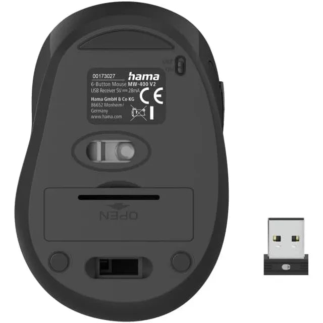 Hama Mw-400 V2 6-Button Optical Wireless Mouse - Denim