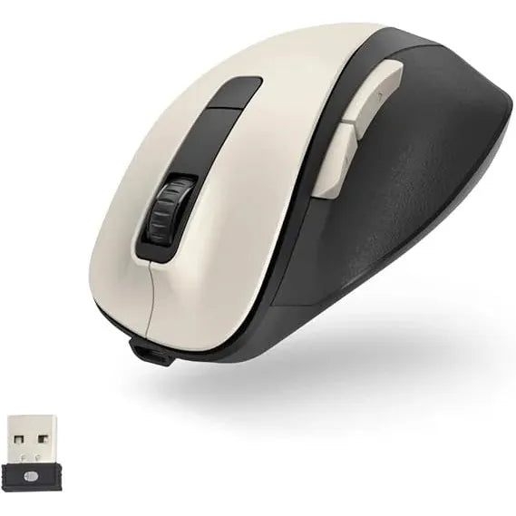 Hama Mw-500 Recharge 6-Button Optical Wireless Mouse - Cream White