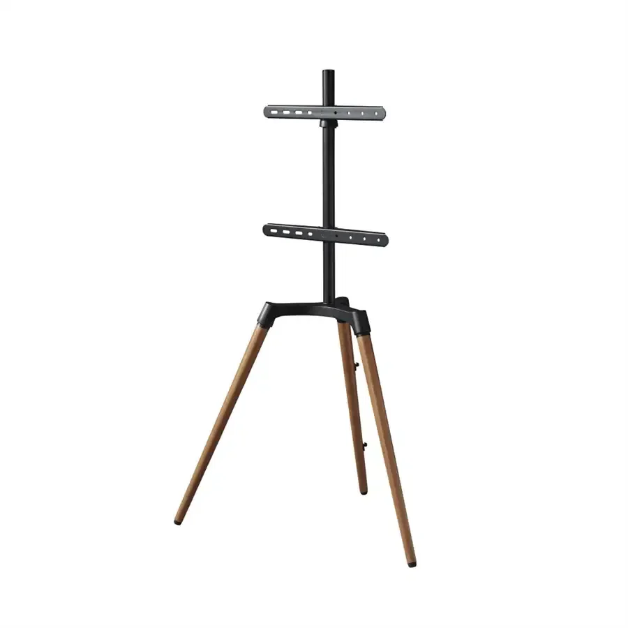 Hama Real Wood TV Stand, 65-inch TV Stand, 165 cm, Variable Height - Black