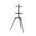 Hama Real Wood TV Stand, 65-inch TV Stand, 165 cm, Variable Height - Black