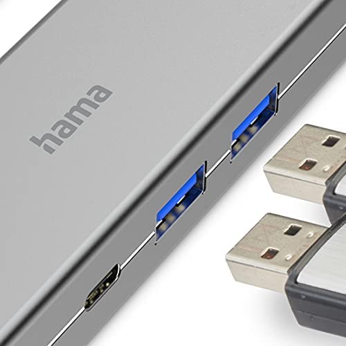 Hama USB-C Hub, Multiport, 4 Ports, 2 x USB-A, USB-C, HDMI