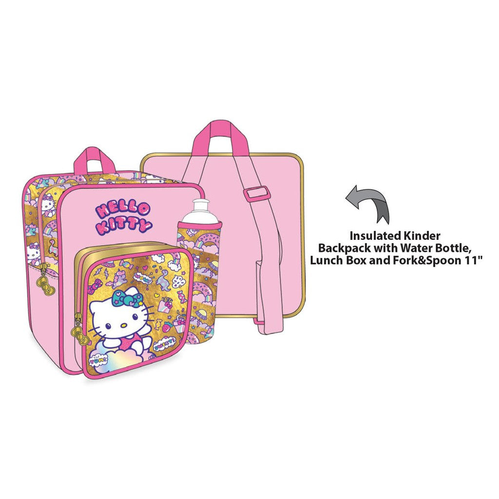 Hello Kitty Golden Backpack