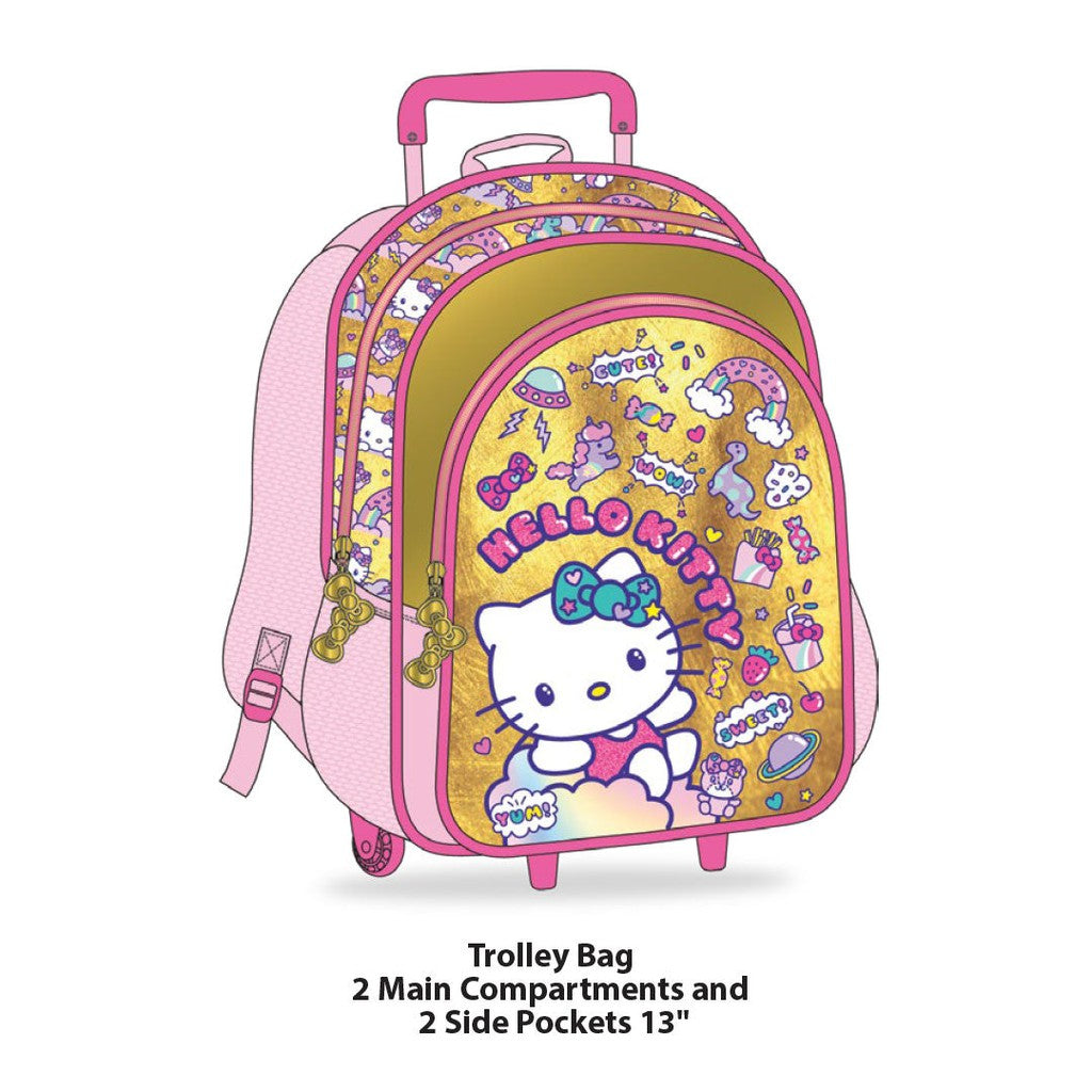 Hello Kitty Golden Trolly Bags