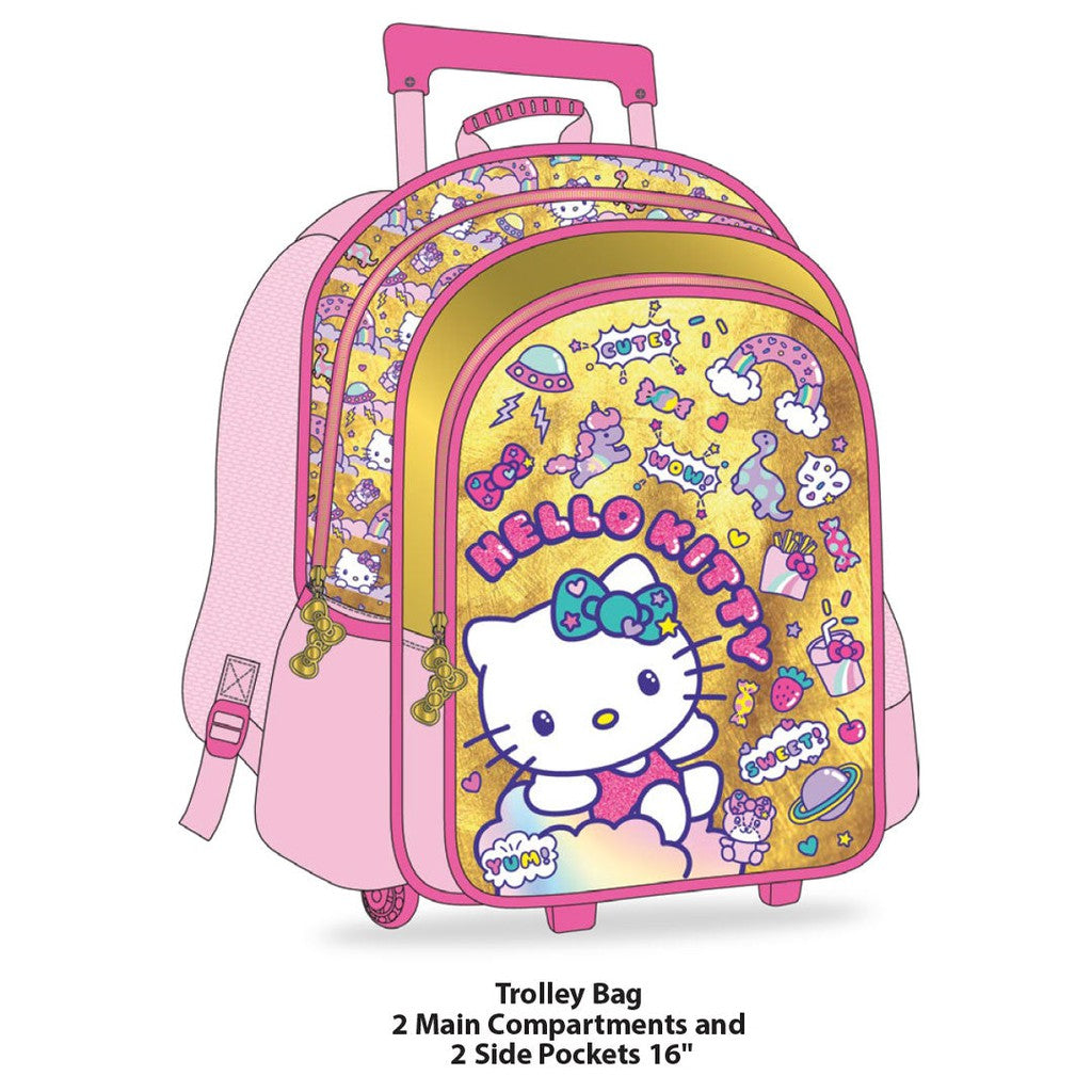 Hello Kitty Golden Trolly Bags