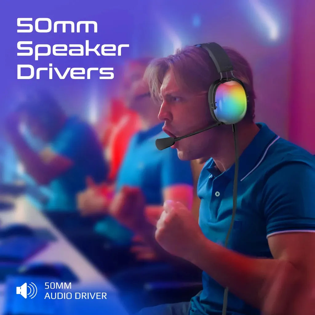 High Performance 7.1 Stereo Sound Gaming Lumiflux Headset with Microphone