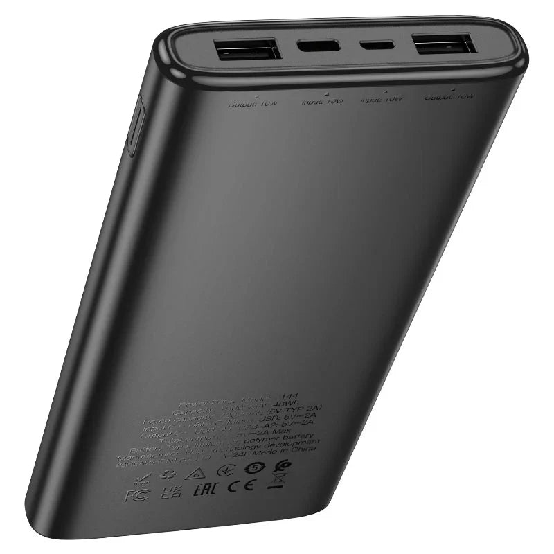 Hoco 15000mAh Ultra-Thin Dual USB Power Bank with Digital Display
