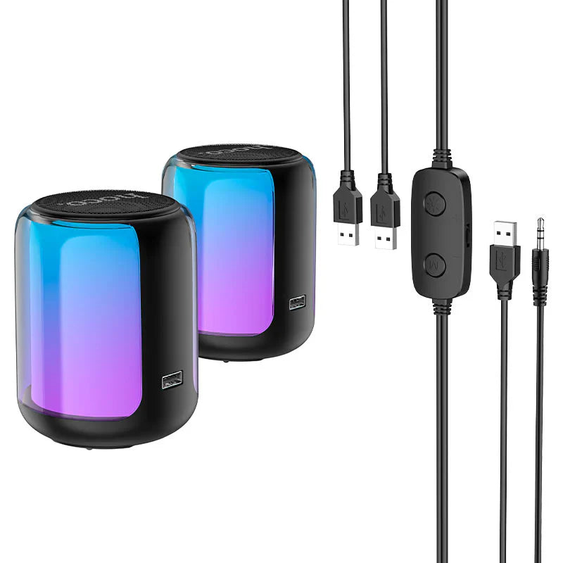Hoco 2 in 1 Colorful Wireless and Wired Speaker