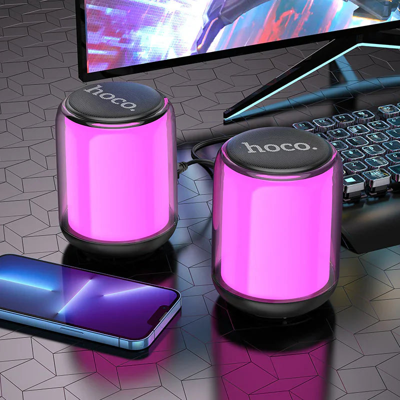 Hoco 2 in 1 Colorful Wireless and Wired Speaker