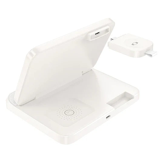 Hoco 3in1 Wireless Charging Foldable Desktop Stand CQ7 – White