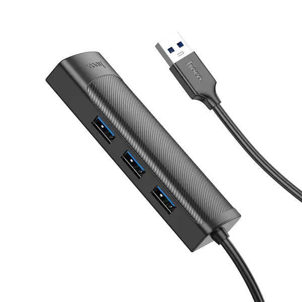 Hoco 4-IN-1 Converter USB-A to USB 2.0 3+RJ45 (HB42)