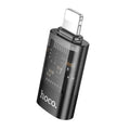 Hoco 8 Pin Male to USB-C / Type-C Female OTG Transparent Adapter – Black