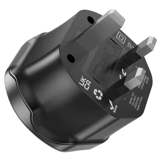 Hoco AC6 Unimpeded universal conversion plug(EU) - Black