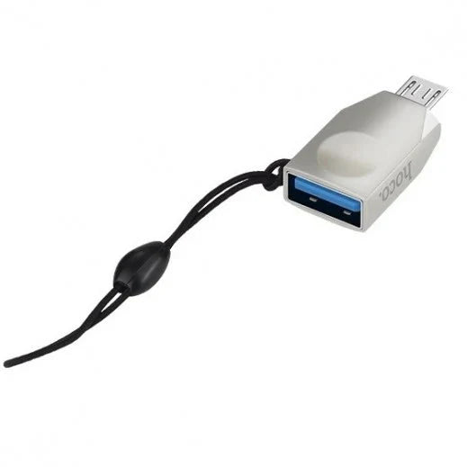 Hoco Adapter Micro USB To USB Charging And Data Sync -Silver -UA10
