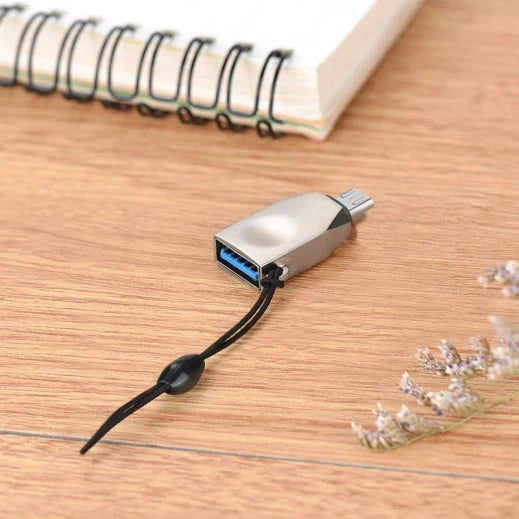 Hoco Adapter Micro USB To USB Charging And Data Sync -Silver -UA10