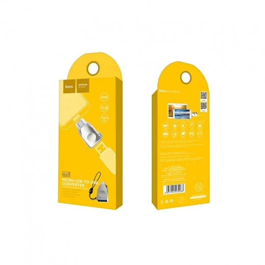 Hoco Adapter Micro USB To USB Charging And Data Sync -Silver -UA10
