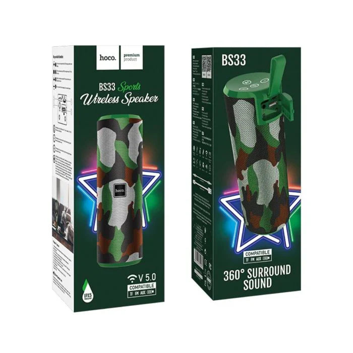 Hoco BS33 Voice sports wireless speaker Green