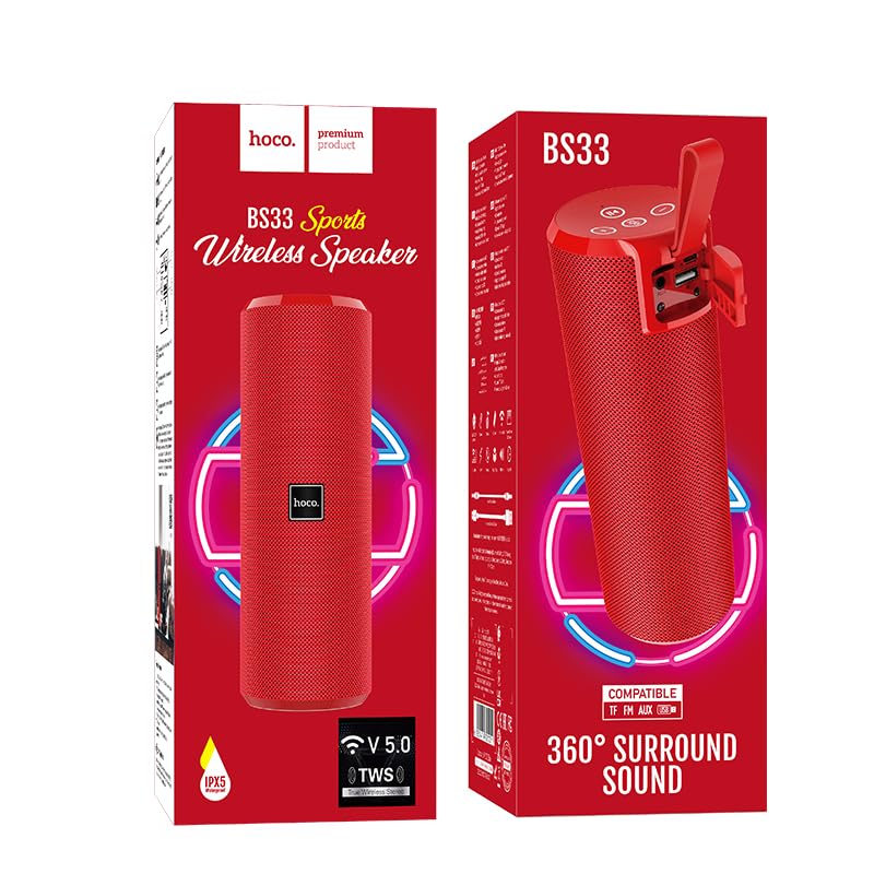 Hoco BS33 Voice sports wireless speaker Red