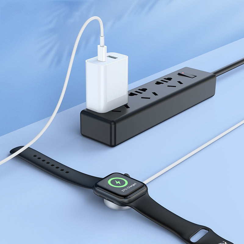 Hoco CW46 Magsafe Magnetic Watch Wireless Charger for Apple Watch Series – White