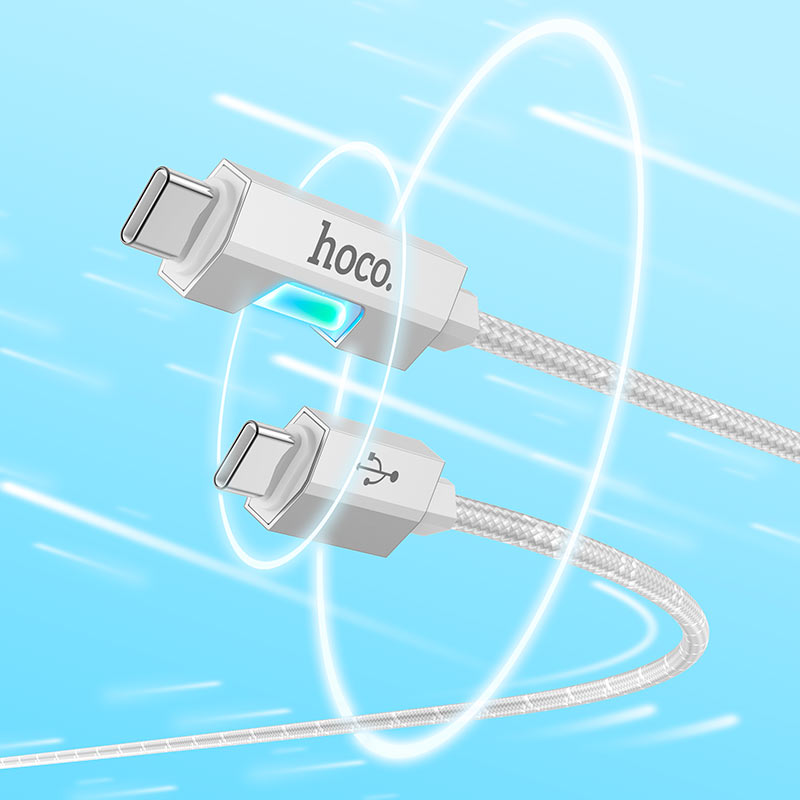 Hoco Cable Type-C to Type-C U123 Regent PD 60W fast charge – White