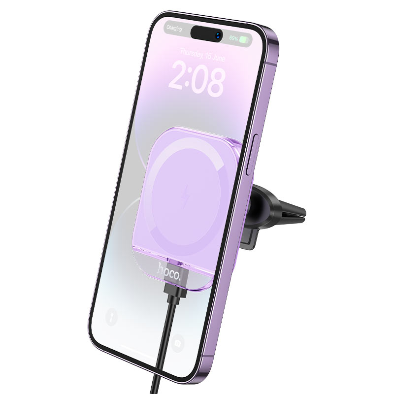 Hoco Car wireless charger HW17 Crystal for air outlet