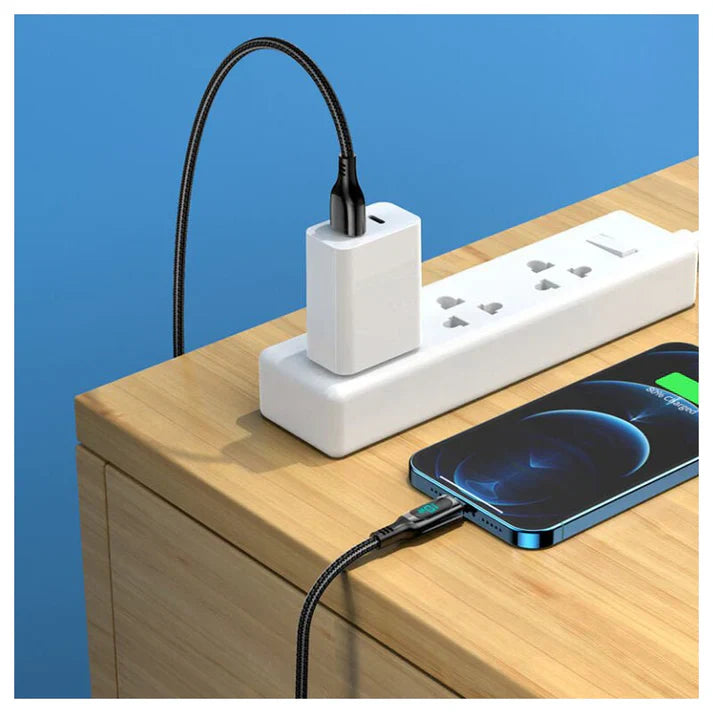 Hoco Charging Power Display 2.4A Usb To Lightning Cable 1.2M - S51